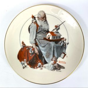 Norman Rockwell Santa’s Helpers Christmas 1979 Annual Coll Ed Gorham plate china